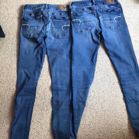 2 pairs of Size 2 regular American Eagle jeggings - Picture 2 of 3